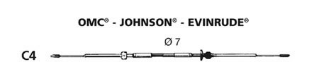 Teleflex 400A Johnson/Evinrude Pre1979 Engine Control Cable