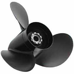 Quicksilver Black Diamond Propeller: 3- Blade Aluminum